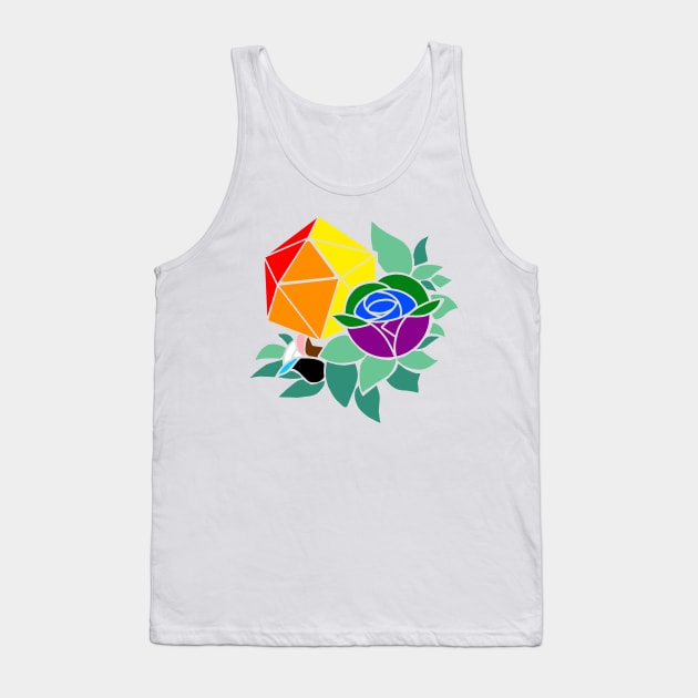 Pretty Poly Rose Progressive Pride Tank Top by thedicegoddess